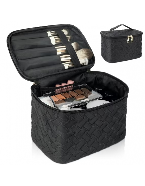 Makeup Bag With Brush Storage For Women Travel Toiletry Bag Cosmetic Bag Large For Travel Essentials Travel-Size Toiletries