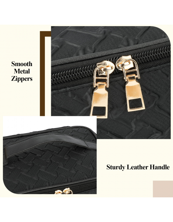 Makeup Bag With Brush Storage For Women Travel Toiletry Bag Cosmetic Bag Large For Travel Essentials Travel-Size Toiletries