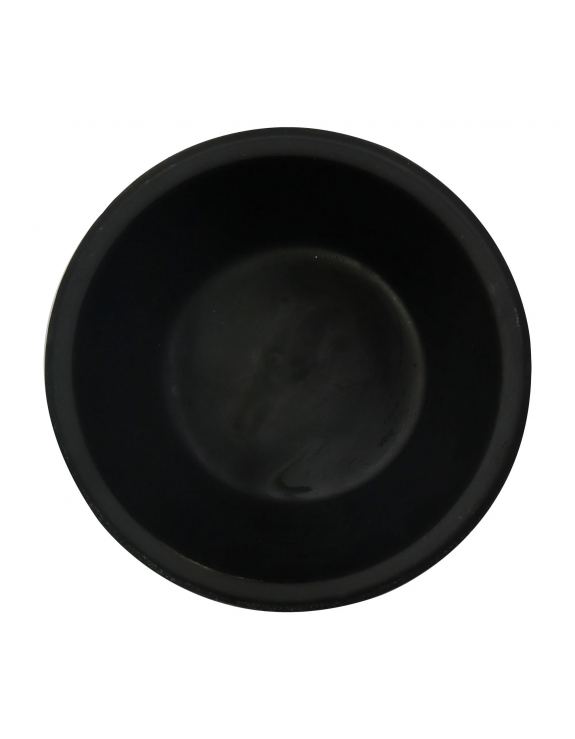 4.5" Textured Matte Ceramic Pot, Black