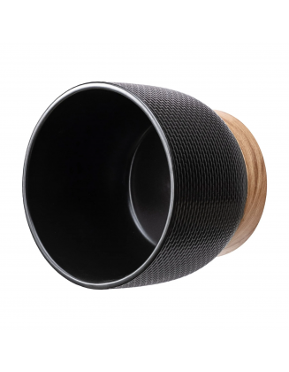 8.1 inch  Woven Black Ceramic Planter