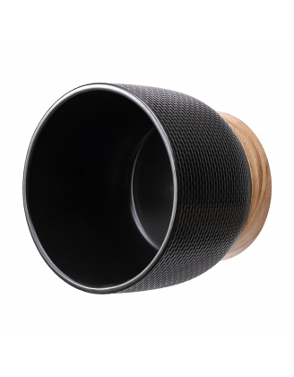 8.1 inch  Woven Black Ceramic Planter