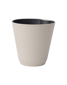 14 in. Black Resin Self-Watering Planter