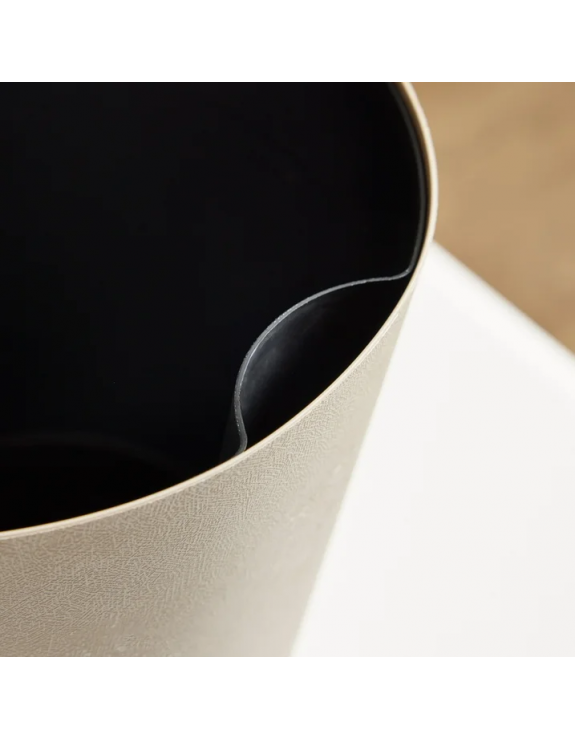 14 in. Black Resin Self-Watering Planter