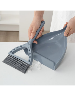 Desktop Broom and Dustpan Set with Soft Fur Brush for Table Bed Windowsill Cleaning