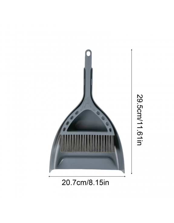 Desktop Broom and Dustpan Set with Soft Fur Brush for Table Bed Windowsill Cleaning