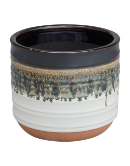 8"  Ceramic Planter, Black