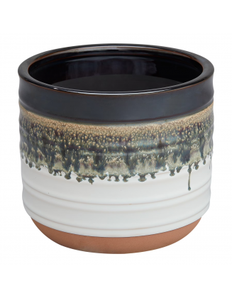 8"  Ceramic Planter, Black