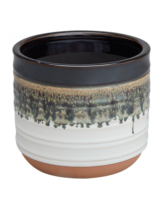 8"  Ceramic Planter, Black