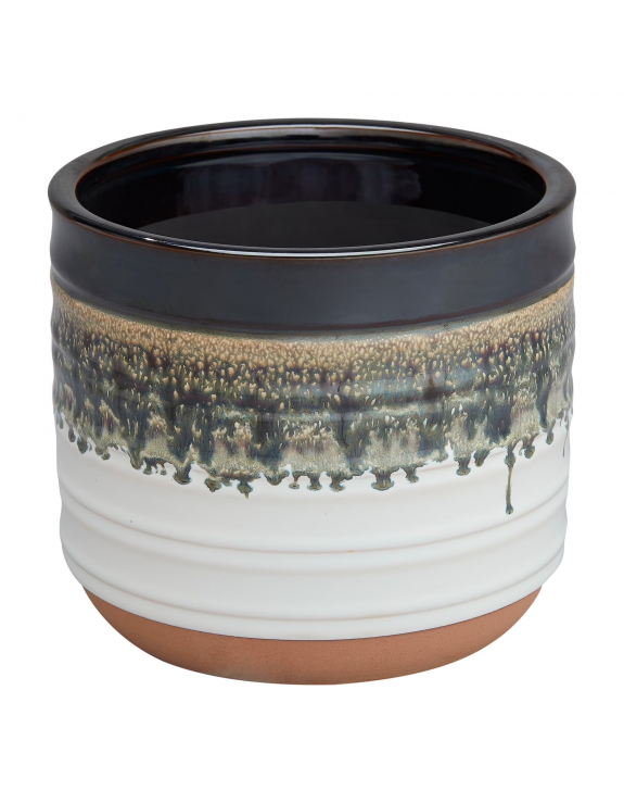 8"  Ceramic Planter, Black