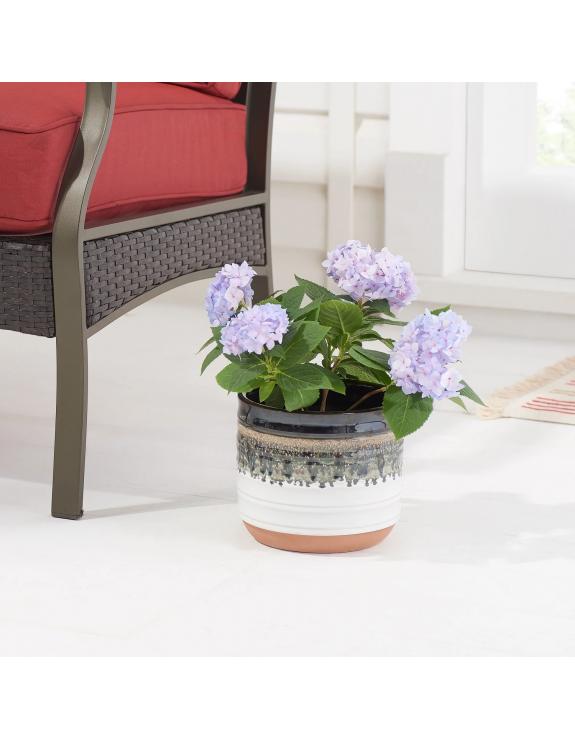 8"  Ceramic Planter, Black