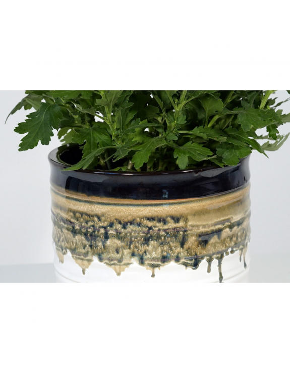 8"  Ceramic Planter, Black