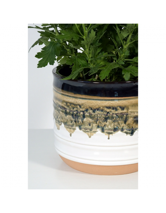8"  Ceramic Planter, Black